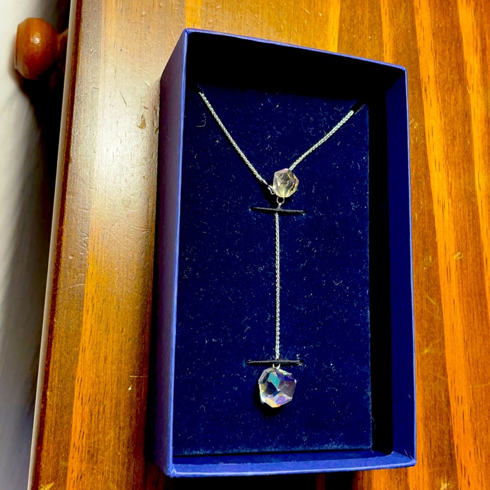 Swarovski Light Blue Meteorite 16” crystal pendant